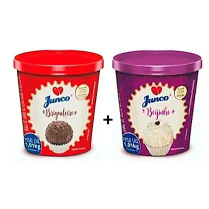 Kit 1kg de Doces Junco – Brigadeiro ou Beijinho (2 potes de 1kg)