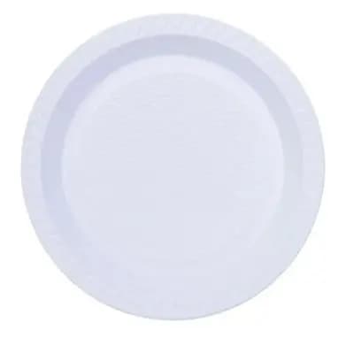Prato de Refeição Descartável Branco Lourifestas 21cm Raso, 25cm Raso ou Fundo p/ Churrasco e Festas