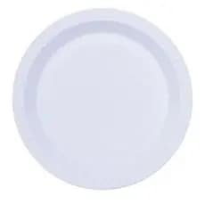 Prato de Refeição Descartável Branco Lourifestas 21cm Raso, 25cm Raso ou Fundo p/ Churrasco e Festas