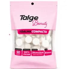 Toalha Compacta Talge Beauty Descartável | Kit com 50, 100, 150, 200 ou 250 Un