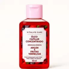 Óleo Capilar Concentrado VitaLife Care Argan e Frutas Vermelhas 50ml Hidratação Intensa