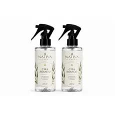 Kit 2 Odorizador de Ambiente e Tecido Chá Branco Nativa Casa 200ml Refrescante e Acolhedor