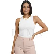 Regata Casual Basica Suplex Premium Duplo forro frente e costa Blusa Feminina Blogueira Outono Inverno