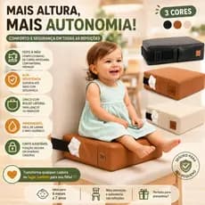 Assento de Alimentação Courino Quadrado Almofada Infantil Transição Plinu