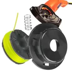Kit Aparador De Grama Carretel Tampa Mola 3 Peças c/ fio Tramontina Original