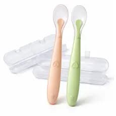 Kit De Colheres De Silicone Para Bebe Introdução Alimentar