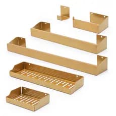 Kit Acessórios Para Banheiro Inox 6 Peças - Dourado