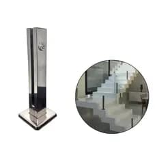 Suporte Torre Inox 304 Polido 30cm – Fixação 1 Furo Para Vidro