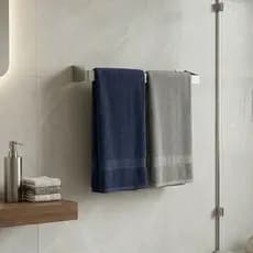 Porta Toalha de Banho Aço Inox Escovado – Suporte Toalheiro de Parede Resistente e Moderno
