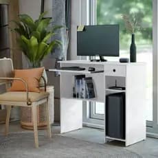 Mesa de Computador 1 Gaveta Escrivaninha Home Office Escritório Suporte CPU Teclado