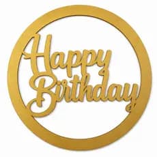 Palavra Decorativa em MDF para Painel de Aniversario Happy Birthday Decoração