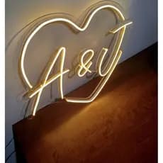 Led neon personalizado - iniciais 50x50