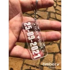 30 chaveiro personalizado placa de carro -Para casamento ou datas comemorativas em acrílico - personalizamos