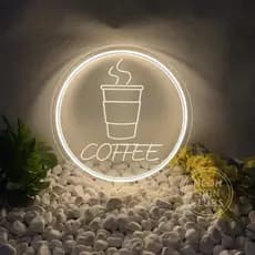 placa de acrílico com Led neon personalizado - Coffe