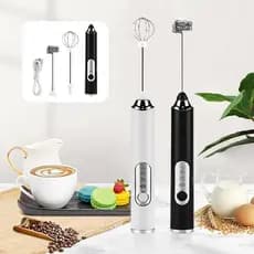 Misturador Batedor Mixer Elétrico para Bebidas Leite Café Clara portátil de Ovo 2 em 1