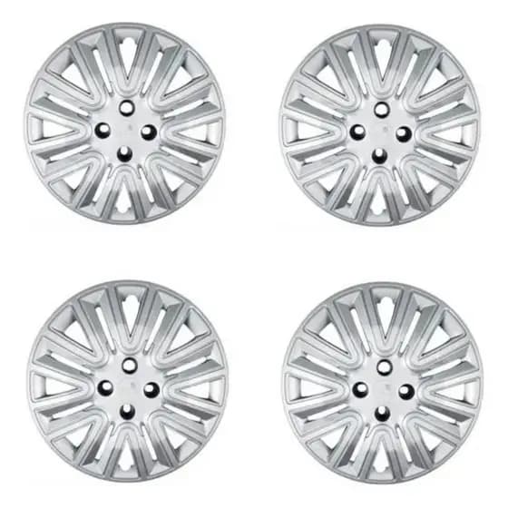 Jogo 4 Calotas Modelo Nissan Kicks Honda City Fit New Fit Wrv Civic Aro 16 Cubo Padrão Prata