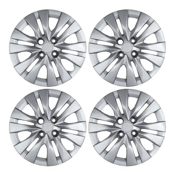 Jogo 4 Calota Aro 15 Toyota Yaris 2022 2023 2024 2025 2026 Antiperda Prata Etios Hatch Sedan