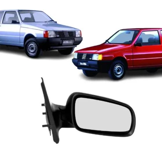 Retrovisor Fiat Uno Mile Fire ELX Lado Direito Passageiro Sem Controle 2 e 4 Portas 2000 até 2010