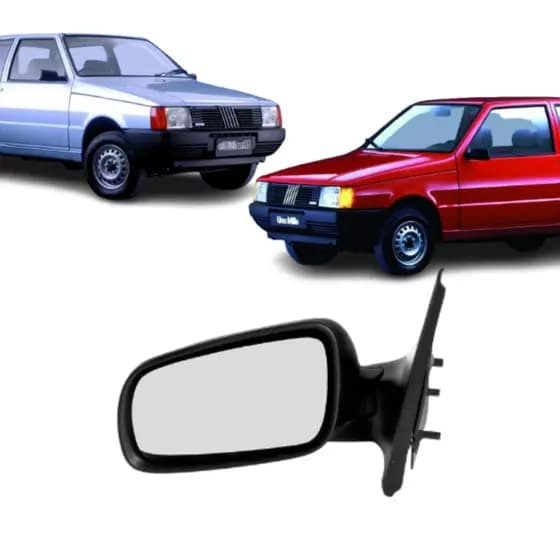 Retrovisor Fiat Uno Mile Fire ELX Lado Esquerdo Motorista Sem Controle 2 e 4 Portas 2000 até 2010