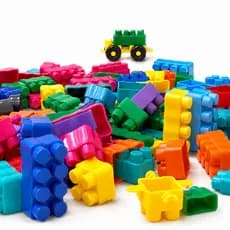 Kit 300 Blocos de Montar Infantil Educativo com Rodinhas Criativo Educativo Lúdico