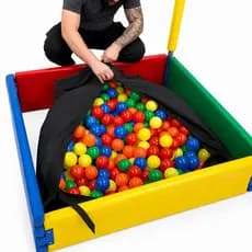 Kit 500 Bolinhas Coloridas para Piscina + Saco Coletor Reforçado com Zíper 1m