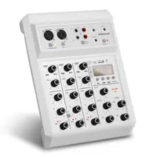 Mixer de Áudio USB Profissional Multifuncional - com Modo Duplo MP3/PC