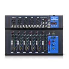 Mesa Som Profissional 7 Canais Misturador Usb Efeito Console.