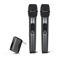 Microfone Sem Fio MOREFAND 2 Unidades | Kit Completo para Karaokê Receptor Plug-and-Play para Karaokê, Eventos e Uso Dom