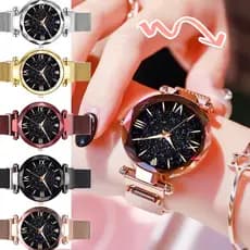 2026 Novo Relógio Feminino Céu Estrelado De Quartzo Pulseira Magnética Moda À Prova Dwaterproof Água Verificar O Tempo