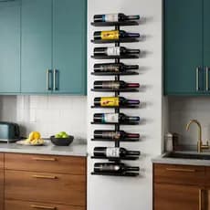 Suporte para Vinho de Parede Vertical 10 Garrafas Adega Decorativa