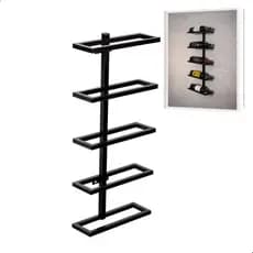 Mini Adega De Vinho de Parede Suspensa Decoração 5 Garrafas Aço (Envio Imediato)