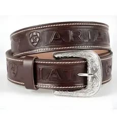 Cinto Country de Couro com Fivela Detalhada Modelo Ariat