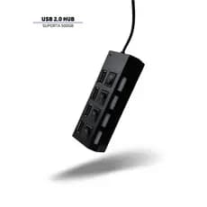 Hub USB Extensor 4 Portas 2.0 com Interruptor Liga/Desliga