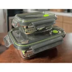 Kit 2 Marmitas de Vidro (1040 ml + 370 ml)