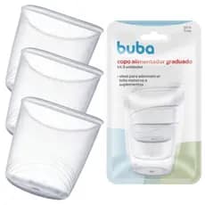 kit 3 Copos Alimentador Bebê Buba Dosador Amamentação Infantil Leite bebe Alimentação Bebe Copinho