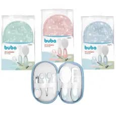 Kit Cuidados Bebê Estojo Buba Higiene Infantil Manicure Recem Nascido Escova Pentinho Cortador Bebe