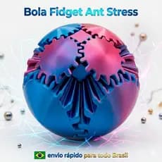 Brinquedo Esfera Engrenagem 10 cm 3D Anti Stress Ansiedade TDHA Autismo Sensorial