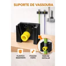 Apoio de Vassoura para parede