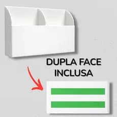 Suporte De Parede Porta Controle Remoto Tv Universal Organizador Duplo Ar Ventilador Sem Furo