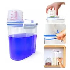 Dispenser Organizador Pote Hermético Porta Sabão Em Pó Liquido Amaciante Cereais Grãos 1,5 Litros