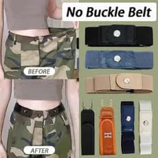 Cinto Sem Fivela 1 Par Elástico Ajustável Cinta Feminino Para Calças Jeans Vestidos Cintura De Golfe Mueadybr