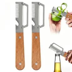 Descascadores De Vegetais Para Cozinha , 2 Peças , Fatiador De Aço Inoxidável , Descascador De Frutas , Cortador De Cebo