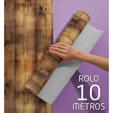Papel de Parede Adesivo Madeira para Cozinha, Sala, quarto Autocolante