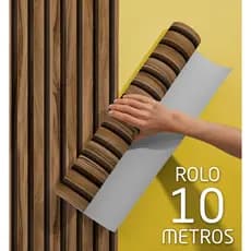 Papel de Parede Adesivo Ripado para Quarto Cozinha Sala Autocolante