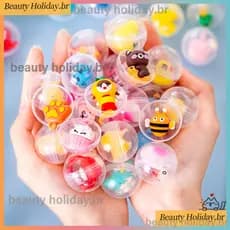 10PCS 32MM Surpresa Capsula De Ovo De Brinquedo Novidade Divertida Mini Boneca Animal Modelo Gashapon Ball Brinquedos De