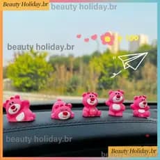 5 Pçs 3D Urso Console Central Do Carro Ornamento Dos Desenhos Animados Fruta Boneca Acessórios De Decoração Interior Elé