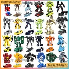 Mini Transformador Toy Optimus Prime Megatron Robôs Números De Ação Para Crianças De Carro DIY