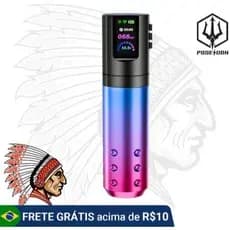 Maquina de Tatuagem Pen Poseidon Charm Bateria Integrada Wireless Tattoo