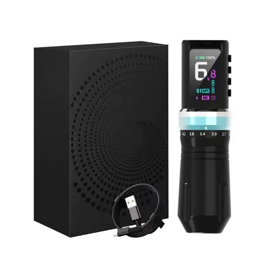 Máquina Tatuagem Pen Flip Tuned Bateria Wireless Ajuste De Curso 10000RPM