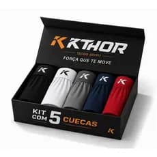 Kit 5 Cuecas DRYFIT Masculinas KTHOR
